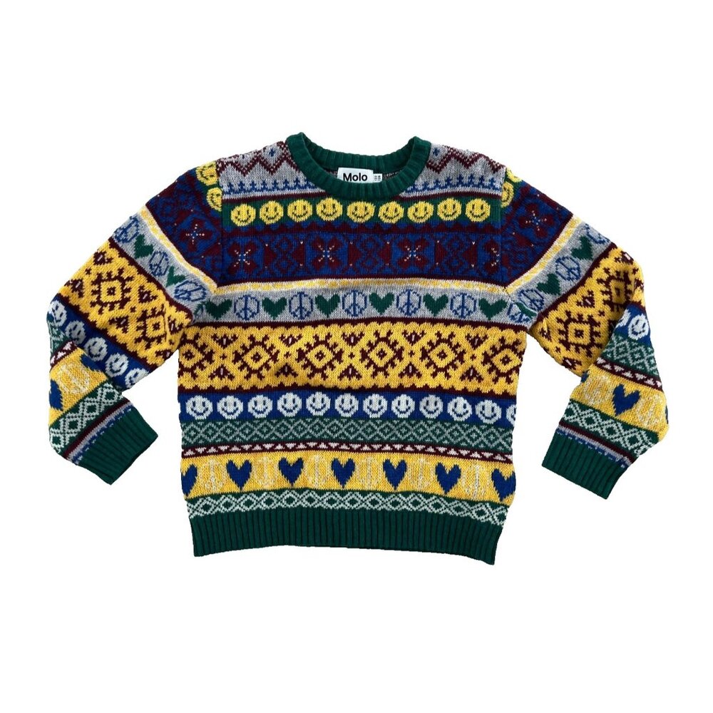 MOLO Kids Boys Knit Wool Blend Sweater Sz 7-8